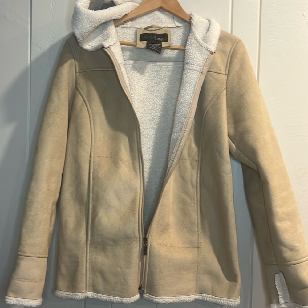 UTEX ❄️ Faux Fur Coat, Faux Suede, pockets, Cozy, Soft, Warm